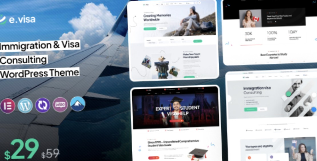 v1.0.3 Evisa - Immigration and Visa Consulting WordPress Theme